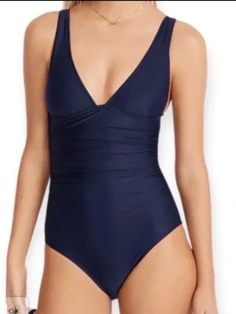 NWT J Crew navy blue one piece bathing suit size 24